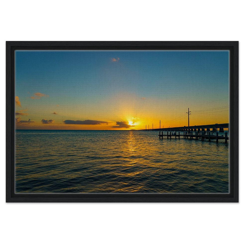 Thumbnail: Marathon Seven Mile The Florida Keys Framed Canvas