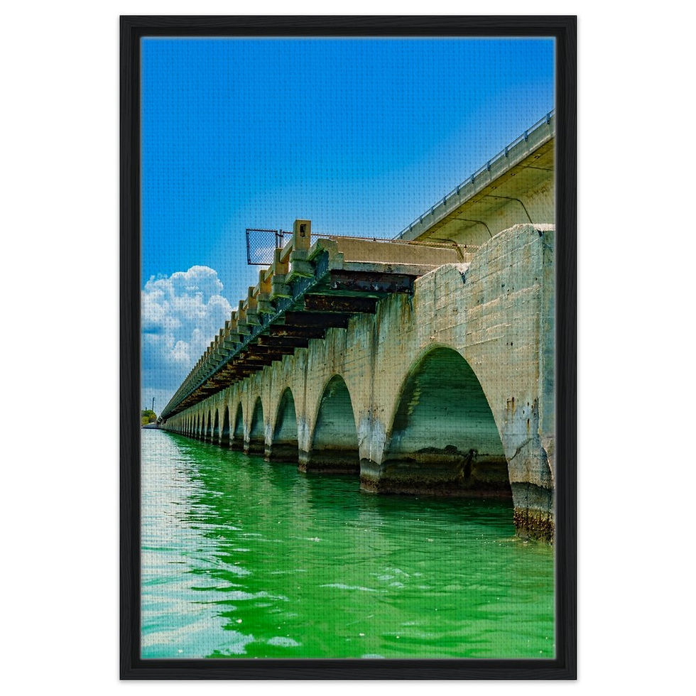 Thumbnail: Marathon Seven Mile The Florida Keys Framed Canvas