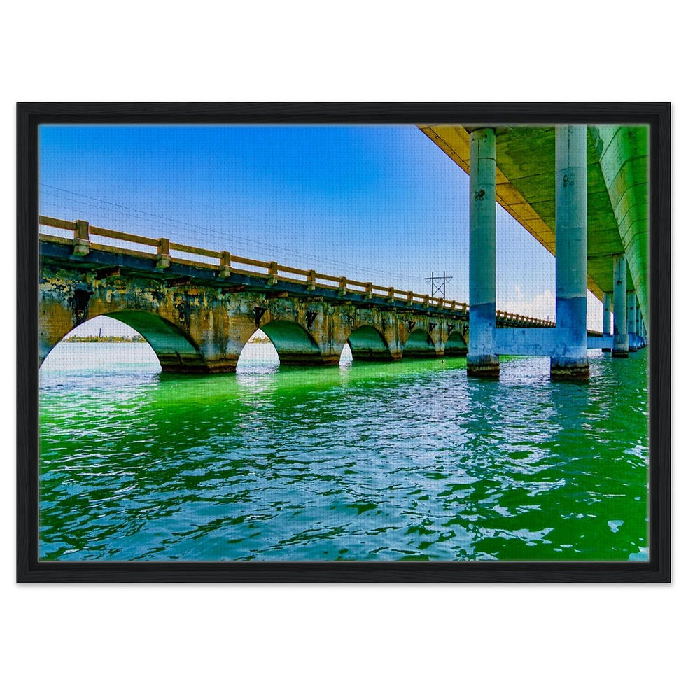 Thumbnail: Marathon Seven Mile The Florida Keys Framed Canvas