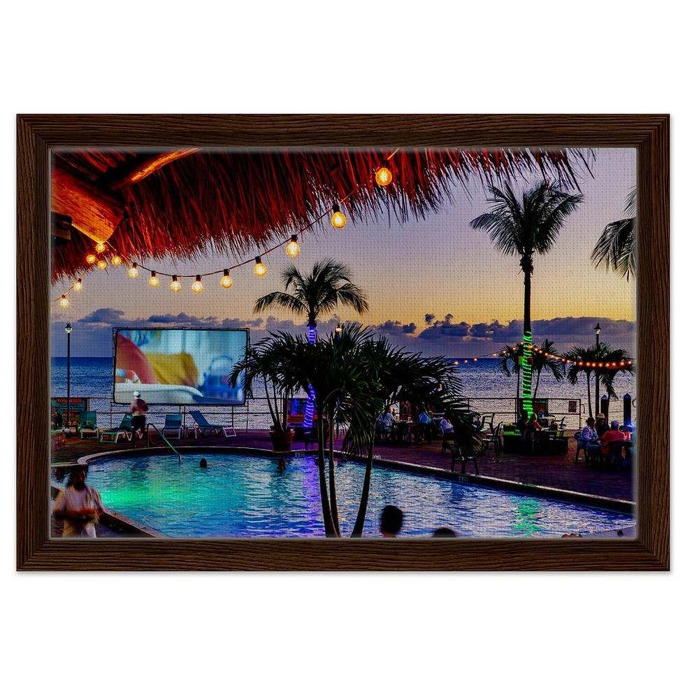 Thumbnail: Marathon Seven Mile The Florida Keys Framed Canvas
