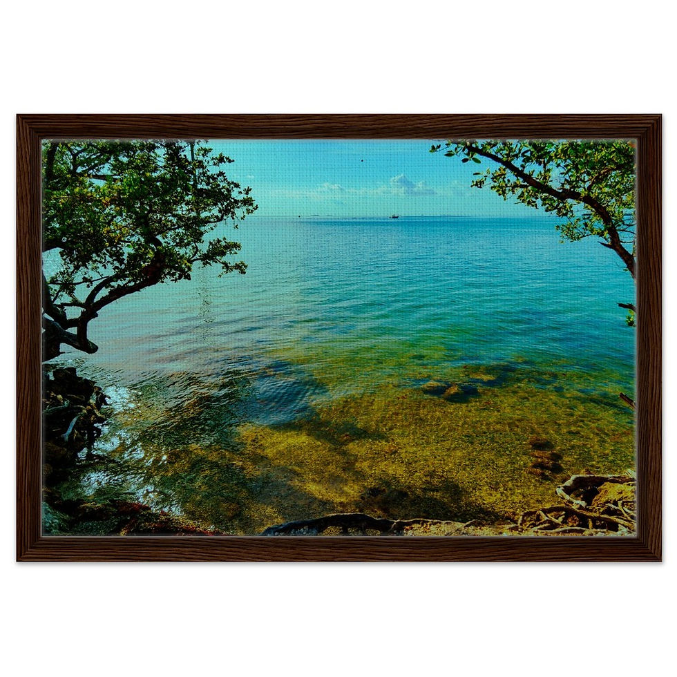 Thumbnail: Marathon Seven Mile The Florida Keys Framed Canvas