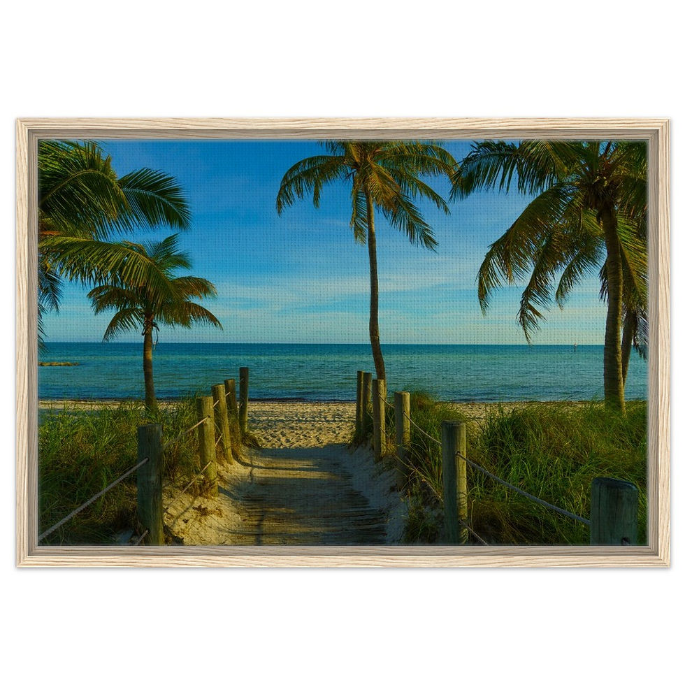 Thumbnail: Marathon Seven Mile The Florida Keys Framed Canvas