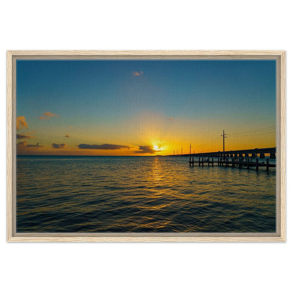Thumbnail: Marathon Seven Mile The Florida Keys Framed Canvas