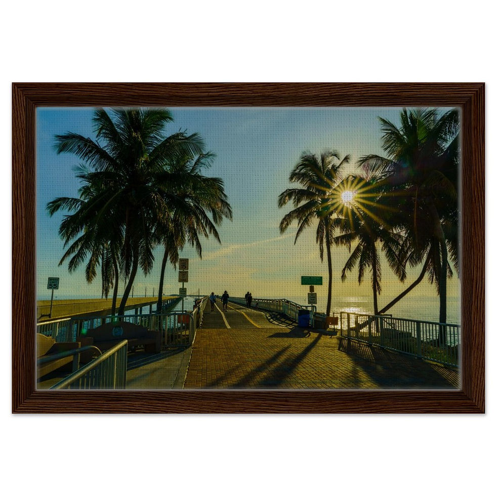 Thumbnail: Marathon Seven Mile The Florida Keys Framed Canvas