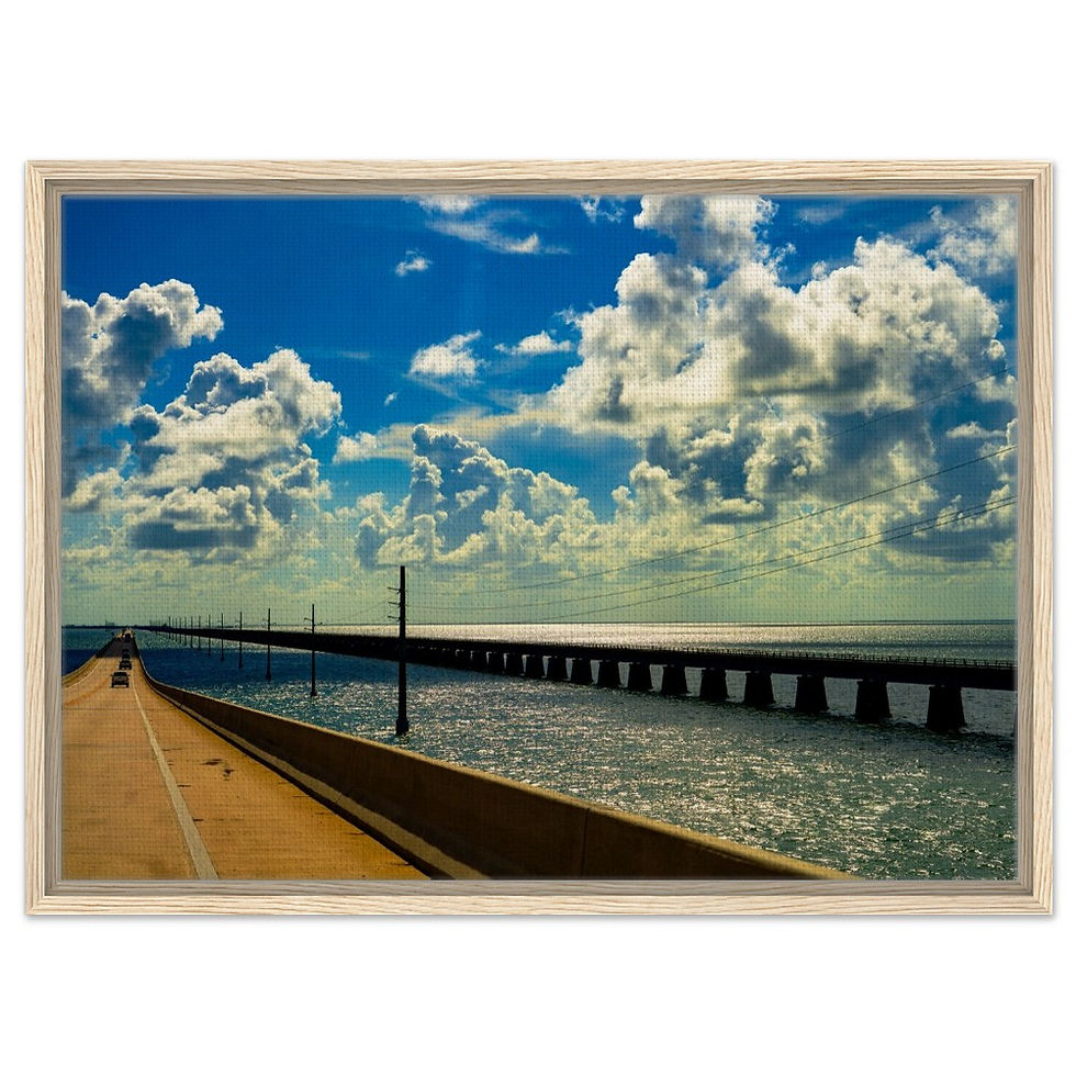 Thumbnail: Marathon Seven Mile The Florida Keys Framed Canvas