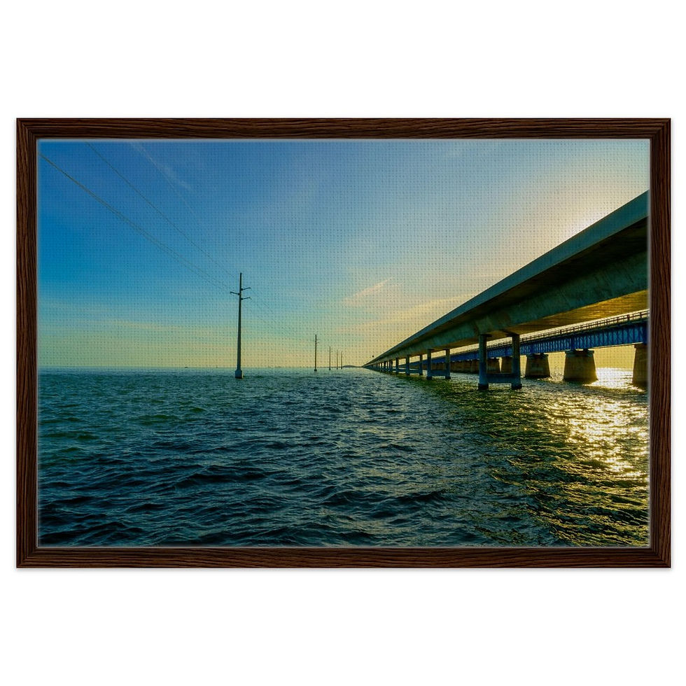 Thumbnail: Marathon Seven Mile The Florida Keys Framed Canvas