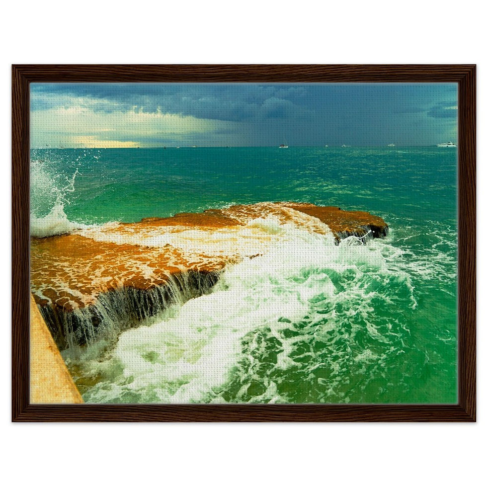 Thumbnail: Marathon Seven Mile The Florida Keys Framed Canvas
