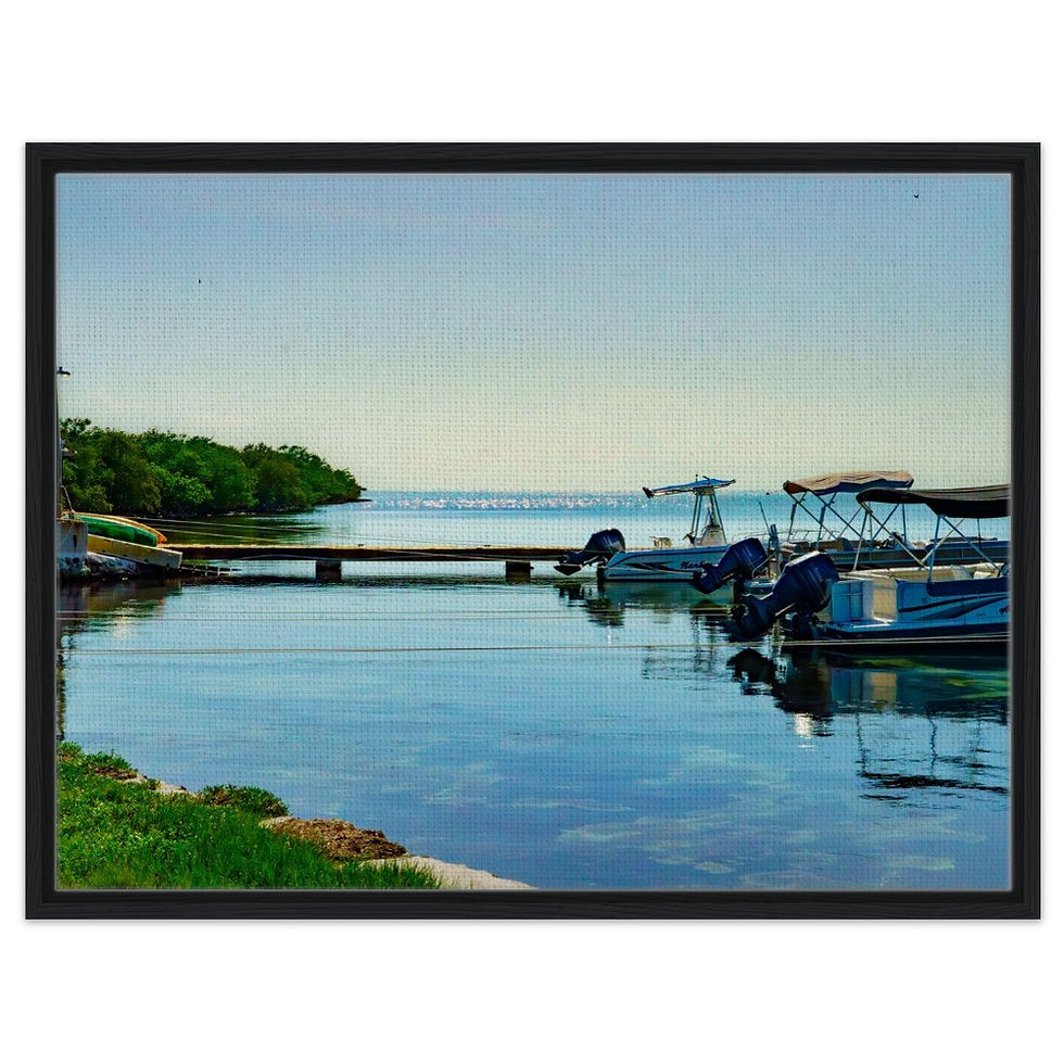 Thumbnail: Marathon Seven Mile The Florida Keys Framed Canvas