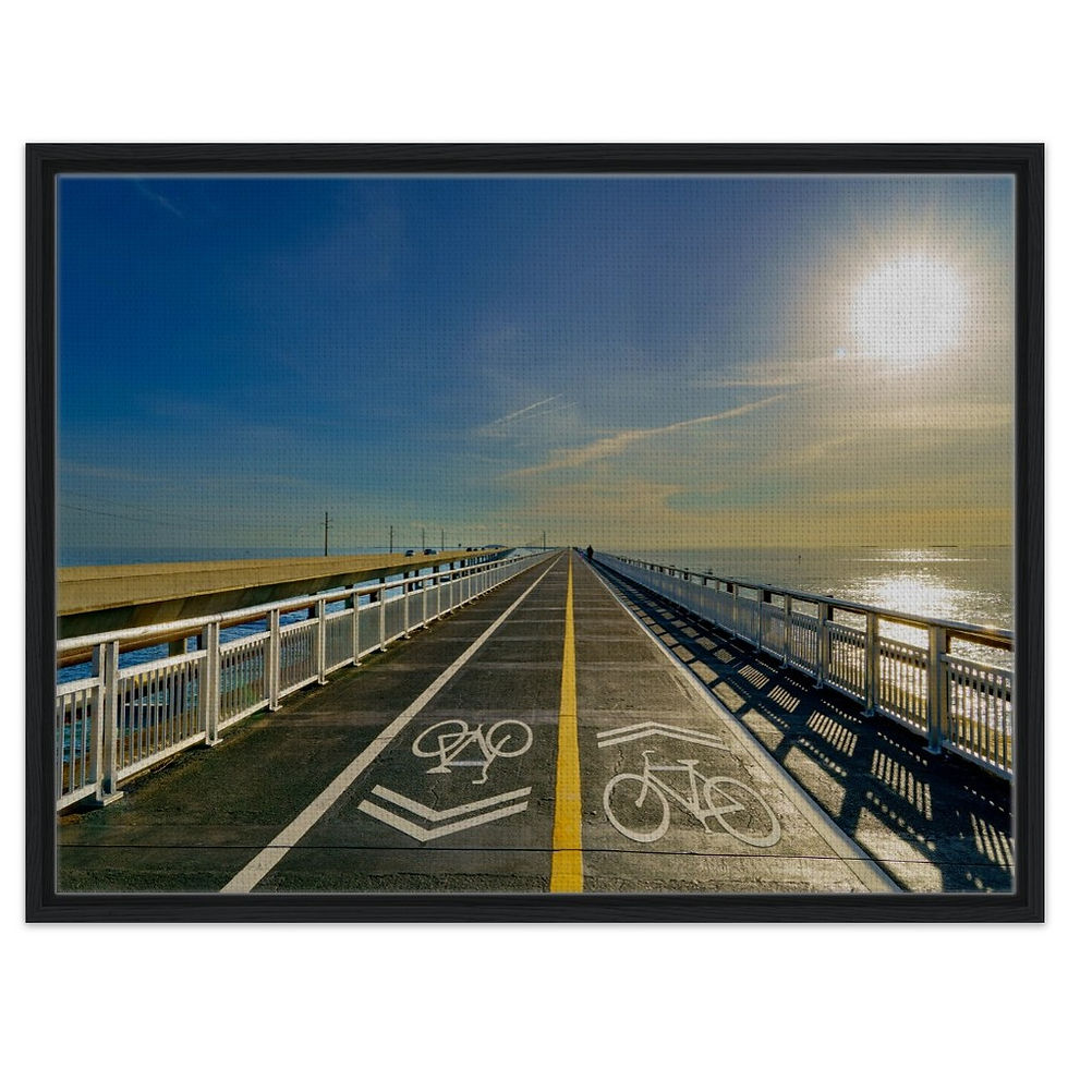 Thumbnail: Marathon Seven Mile The Florida Keys Framed Canvas