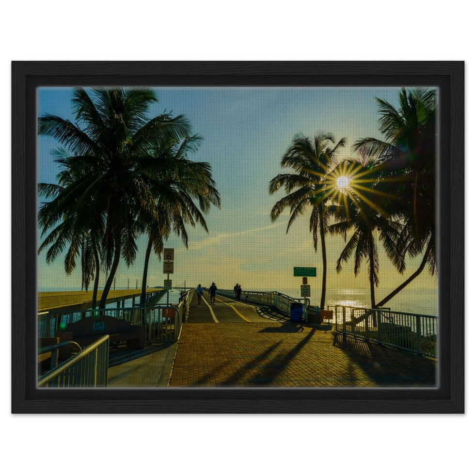 Thumbnail: Marathon Seven Mile The Florida Keys Framed Canvas