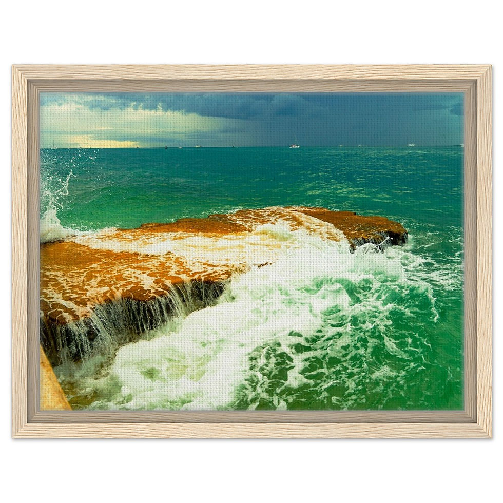 Thumbnail: Marathon Seven Mile The Florida Keys Framed Canvas