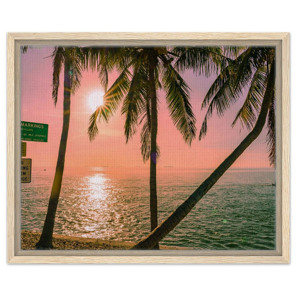 Thumbnail: Marathon Seven Mile The Florida Keys Framed Canvas