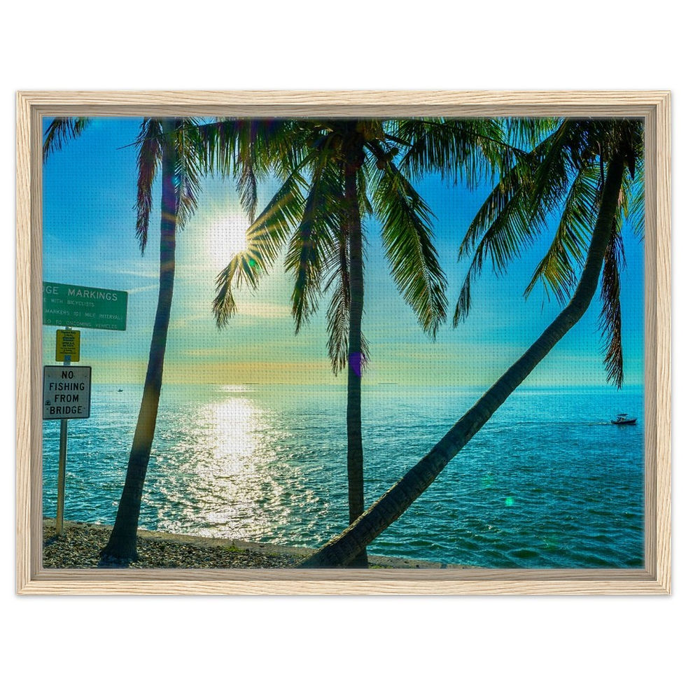 Thumbnail: Marathon Seven Mile The Florida Keys Framed Canvas