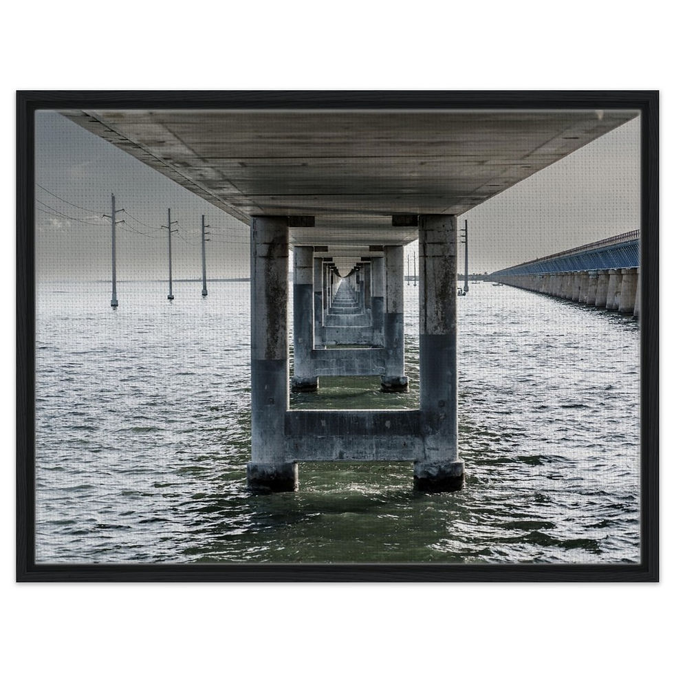 Thumbnail: Marathon Seven Mile The Florida Keys Framed Canvas