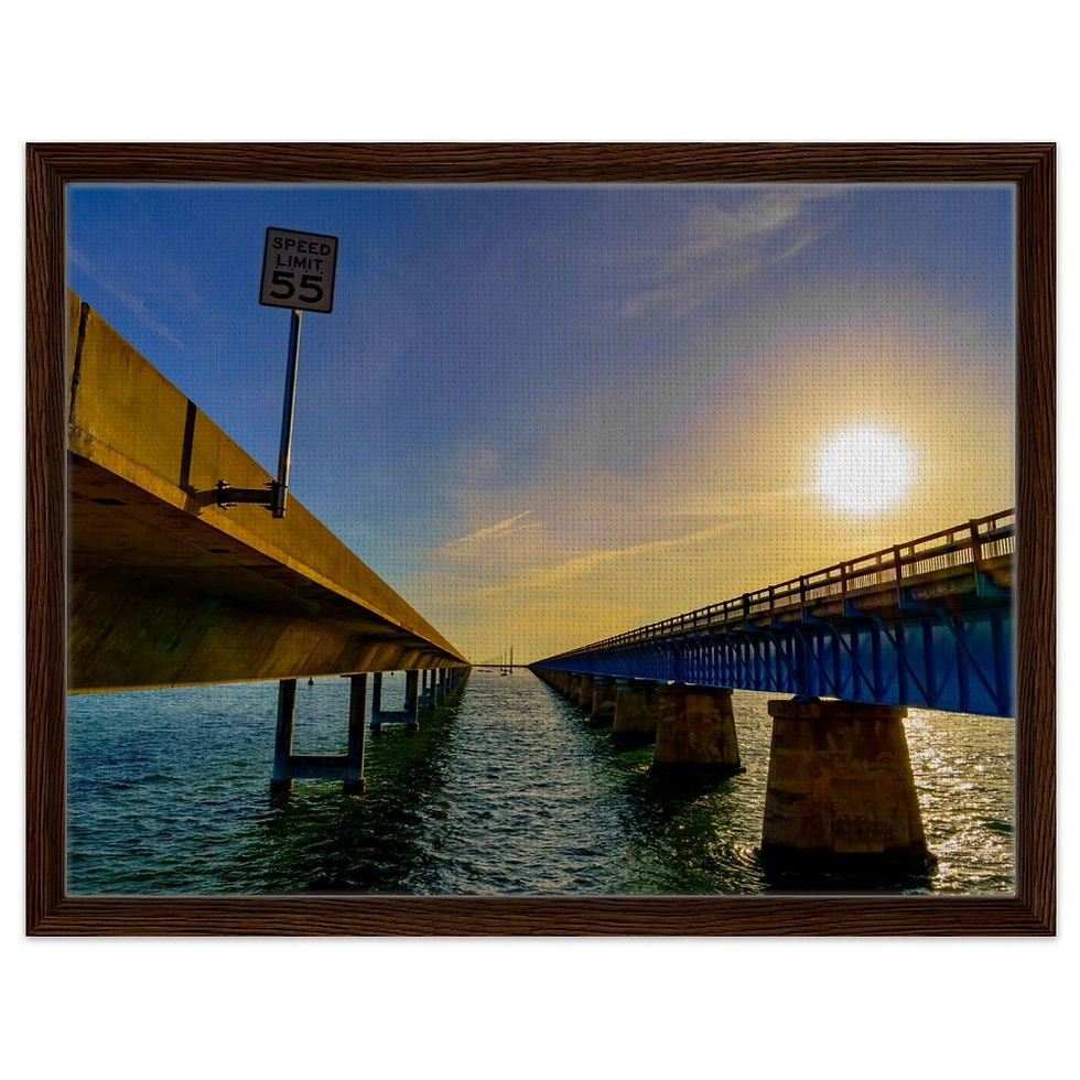 Thumbnail: Marathon Seven Mile The Florida Keys Framed Canvas