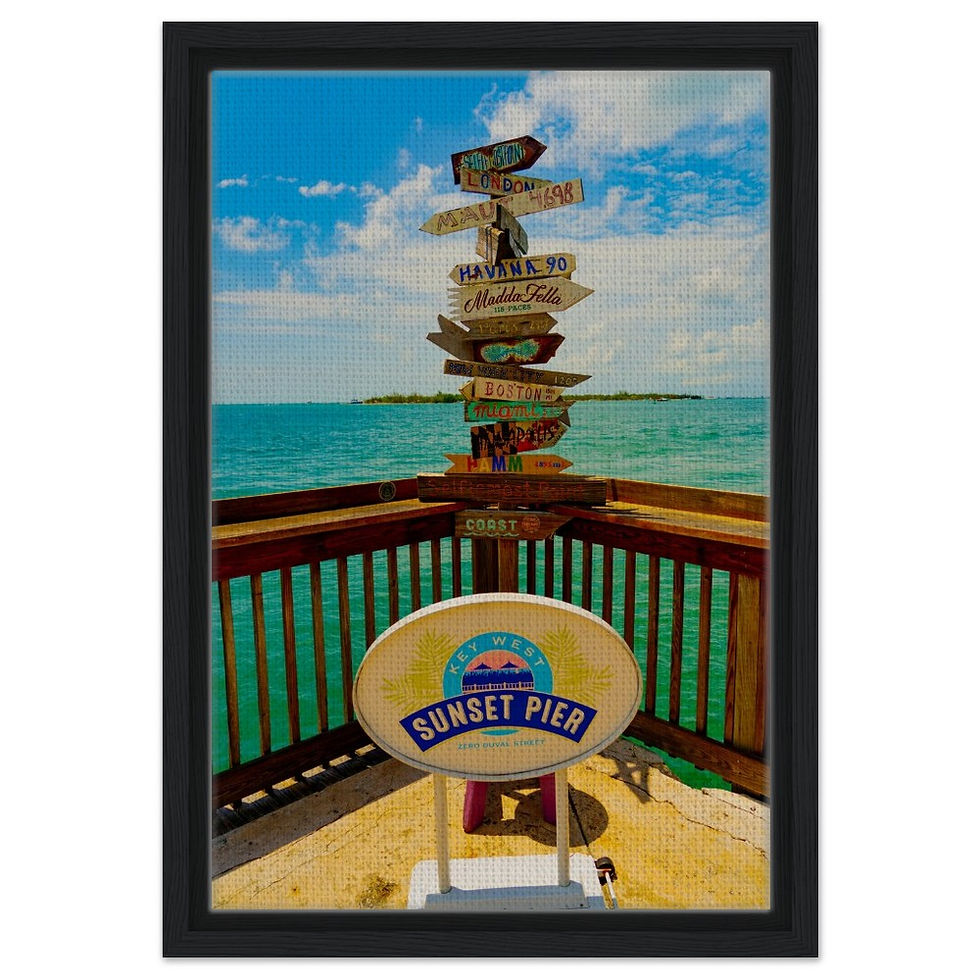 Thumbnail: Key West The Florida Keys Framed Canvas