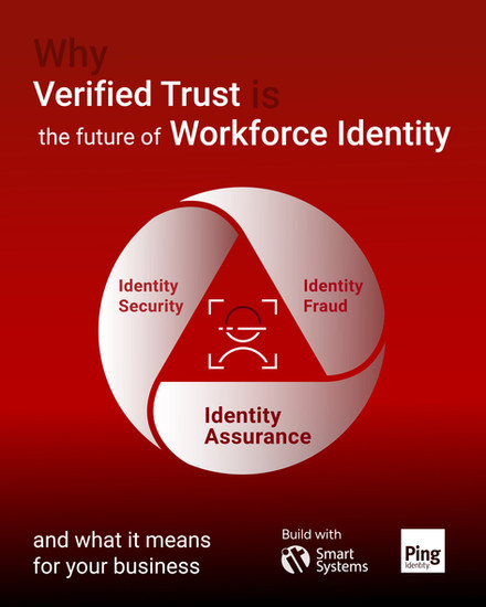 cover: Why Verified Trust is the future of Workforce Identity: verified trust is at the intersection of identity security, identity fraud, and identity assurance. Build with IT Smart Systems. A Ping Identity solution.