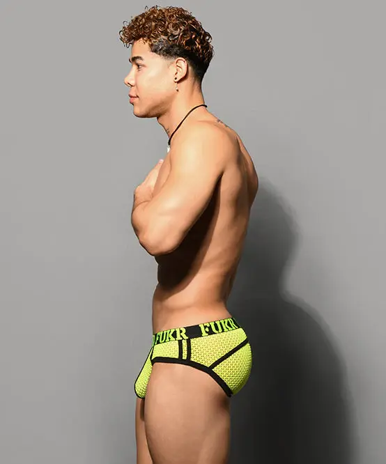 Miniatura: ANDREW CHRISTIAN FUKR SLIP CON MALLA COLOR AMARILLO