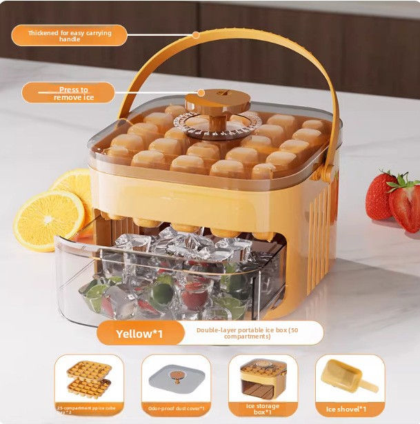 Thumbnail: Silicone Ice Cube Mold with 50 Compartments