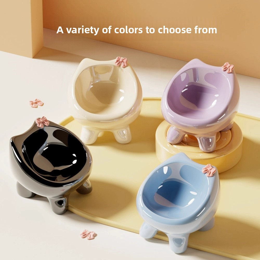 Elevated Ceramic Cat Food and Water Bowl