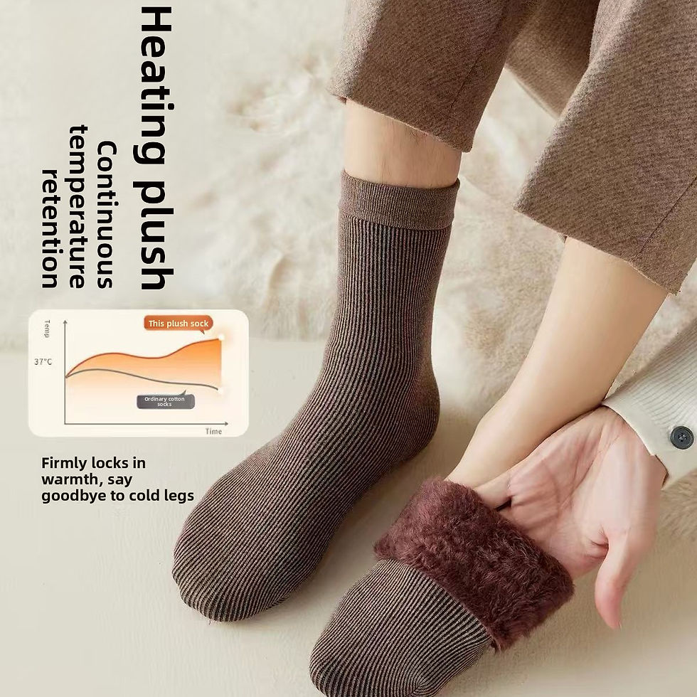 Thumbnail: Mid-Calf Wool Blend Socks