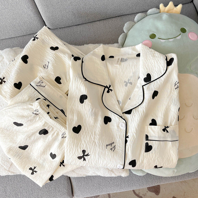 Thumbnail: Women's Cotton Three-Piece Pajama Set
