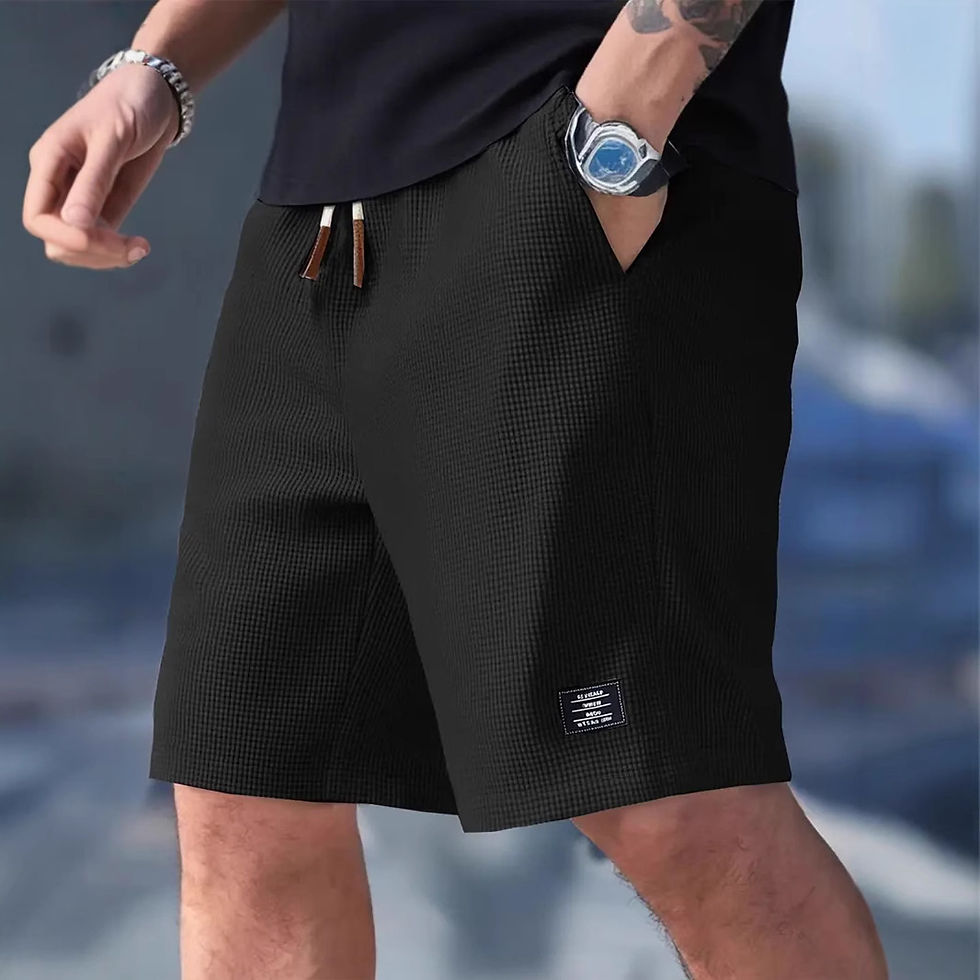 Thumbnail: Men's Pineapple Print Corduroy Shorts Loose Fit Casual Wear