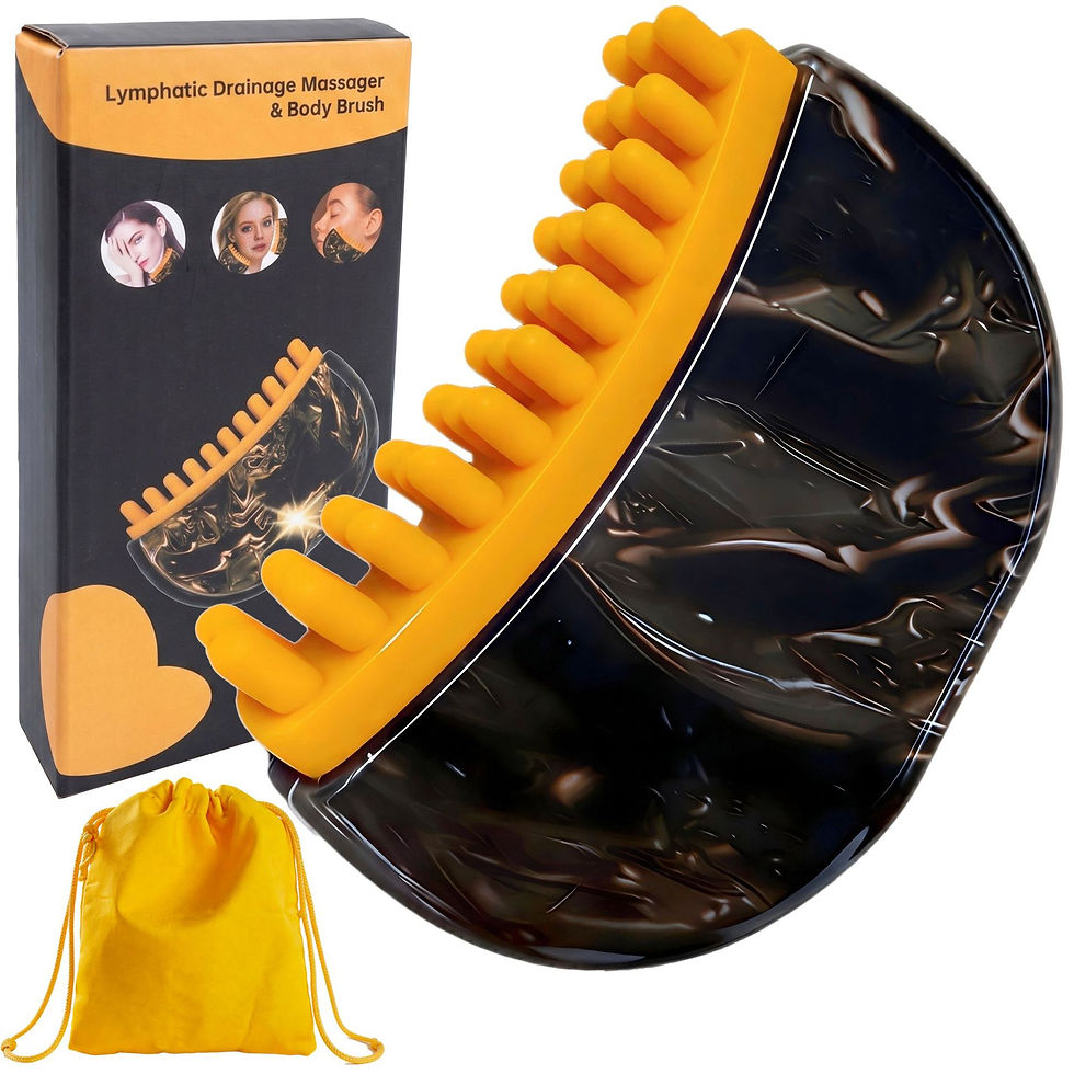 Thumbnail: Lymphatic Drainage Face Contour Brush Silicone Body Scraping Massager