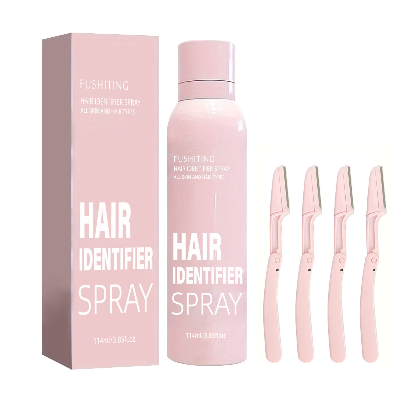 Facial Hair Softening Spray with Eyebrow Trimmers