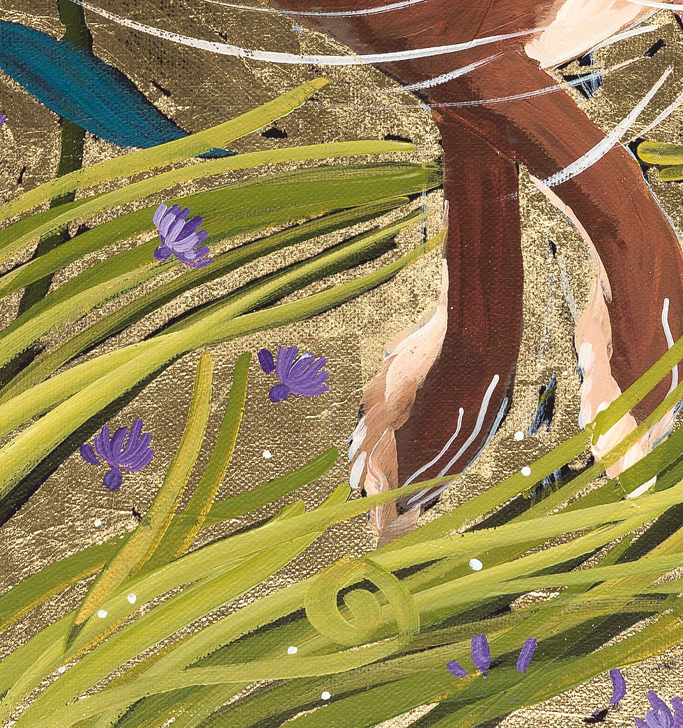 Thumbnail: SOLD Thunder foot hare, original canvas