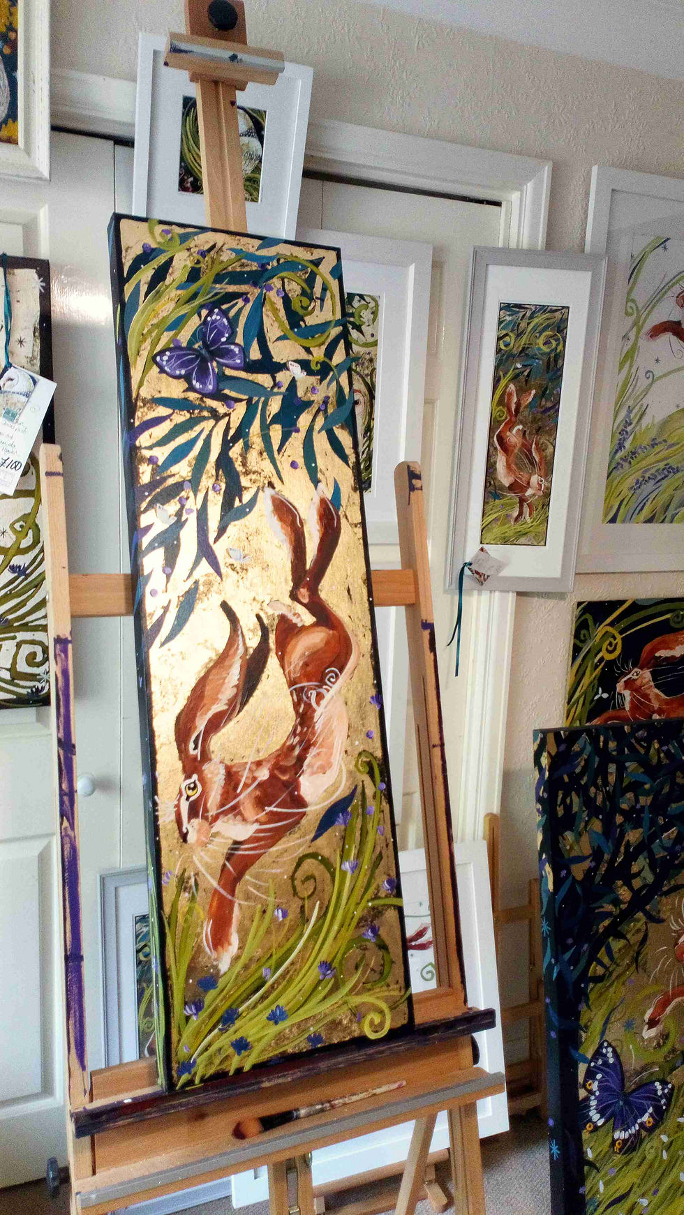 Thumbnail: Hare... go lightly, original canvas