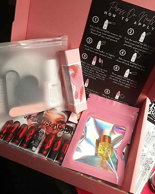 press on nails & lashes bundle packs