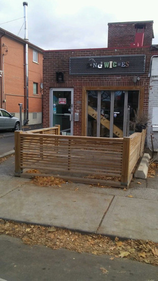 shuttered store front