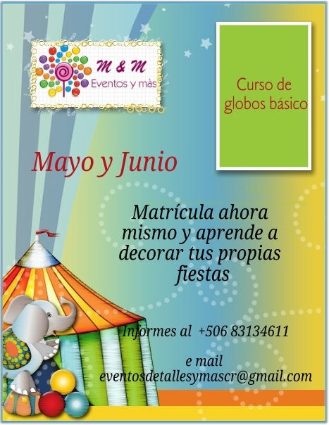 Curso basico decoracion con globos
