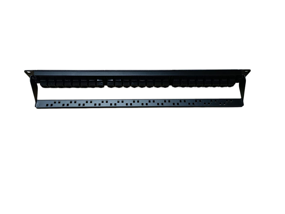 Thumbnail: Cat6 RJ45 RJ Patch Panel UTP 1 U, 24 Port, Black speedsmount server rack network