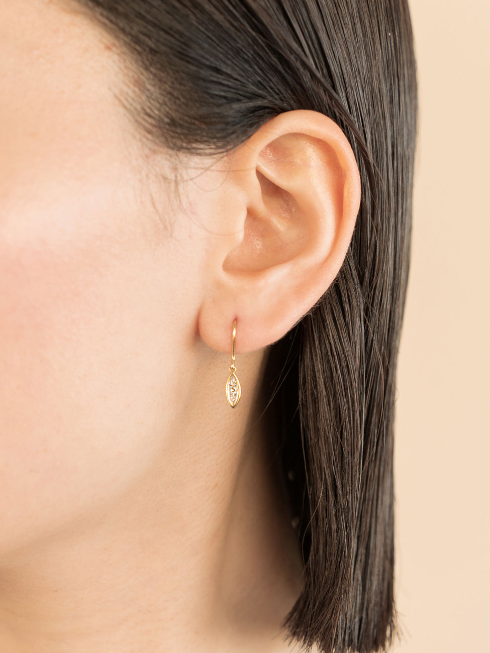 Thumbnail: Seed Diamond Hook Earrings