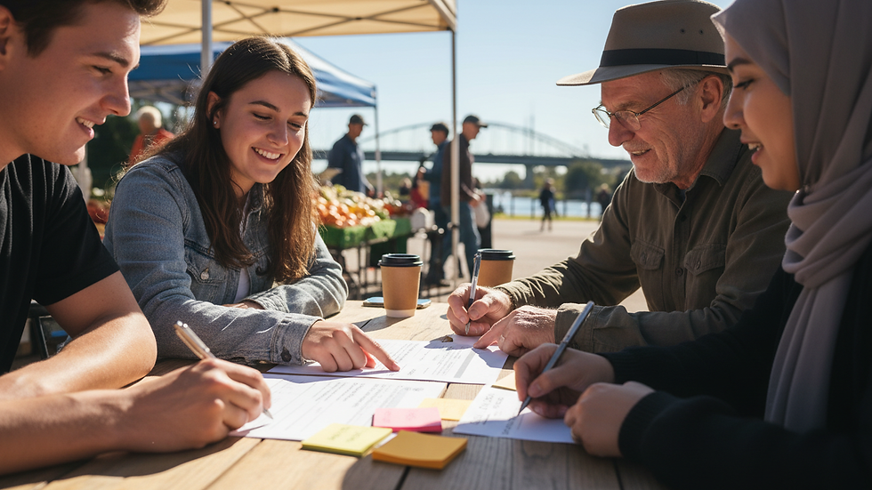 Close-up view of a grant application form being filled out