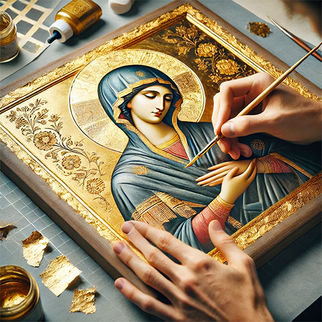 The Secret Behind the Glow: 23K Gold Leaf and Egg Tempera