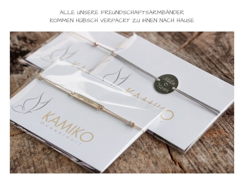 Hübsch verpackte Freundschaftsarmbänder von Kamiko