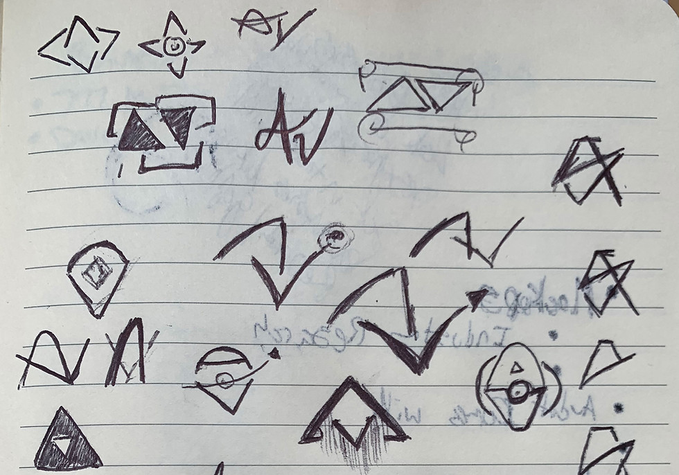 Sketch Designs for AV monogram