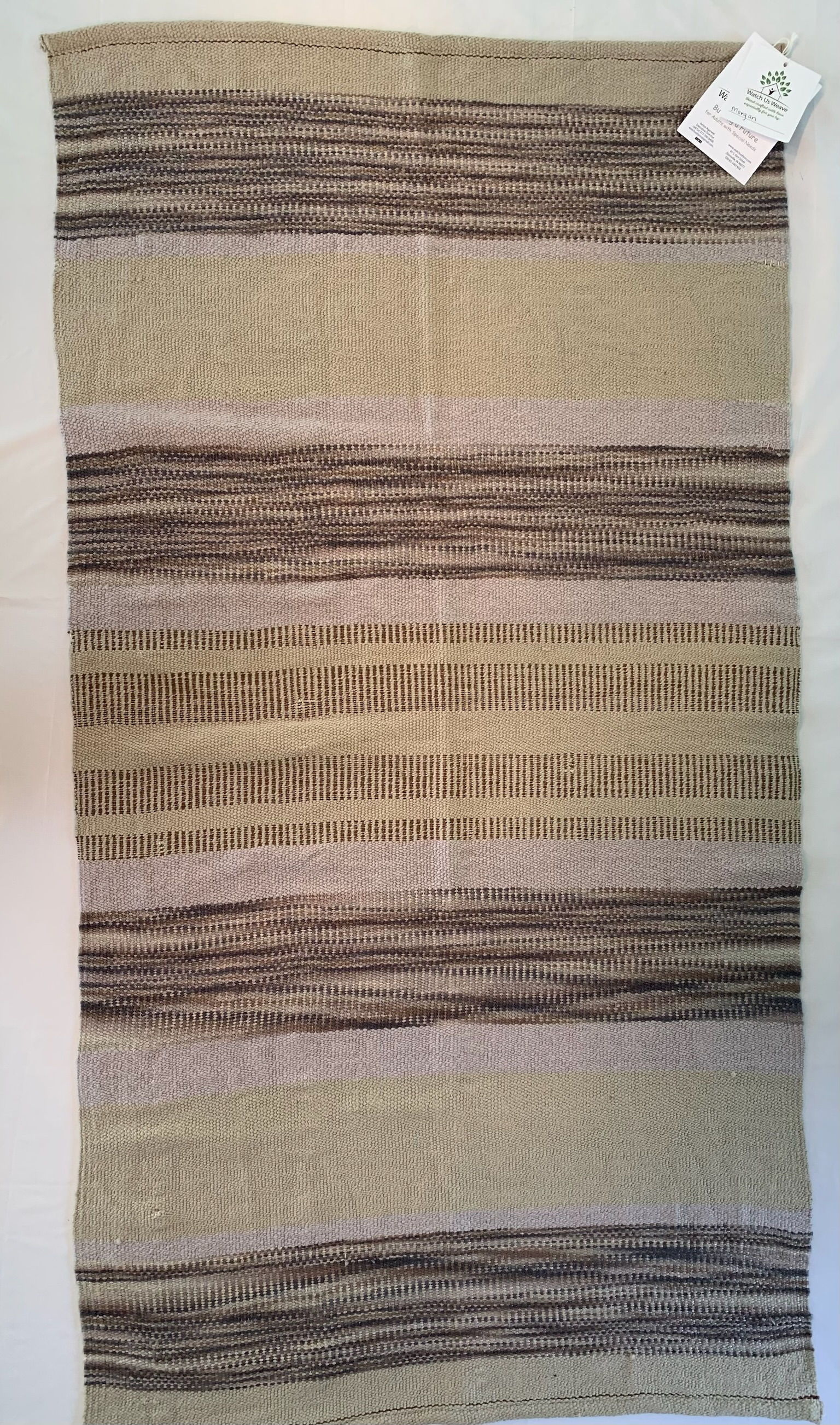 Khaki Purple and Brown Throw Blanket