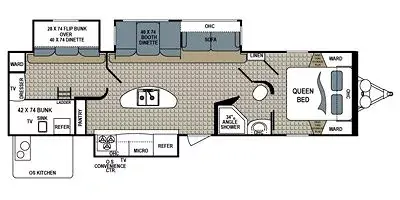 Thumbnail: SOLD • 2015 Dutchmen Kodiak 300BHSL Travel Trailer #OX14
