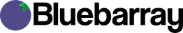 Bluebarray company logo — modern abstract design with bold typography on a transparent background.