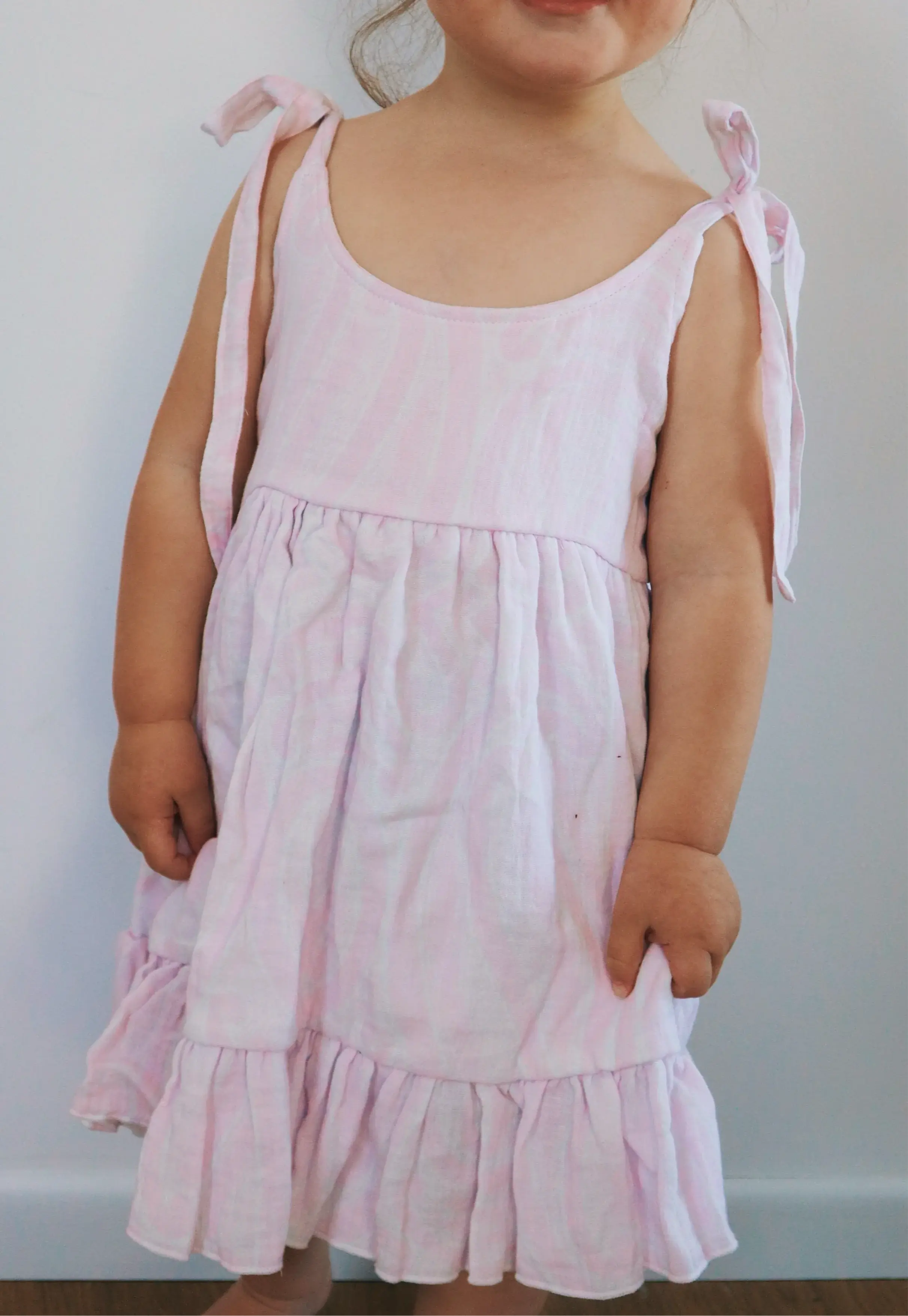 Baby Bear Baby Pink Muslin dress