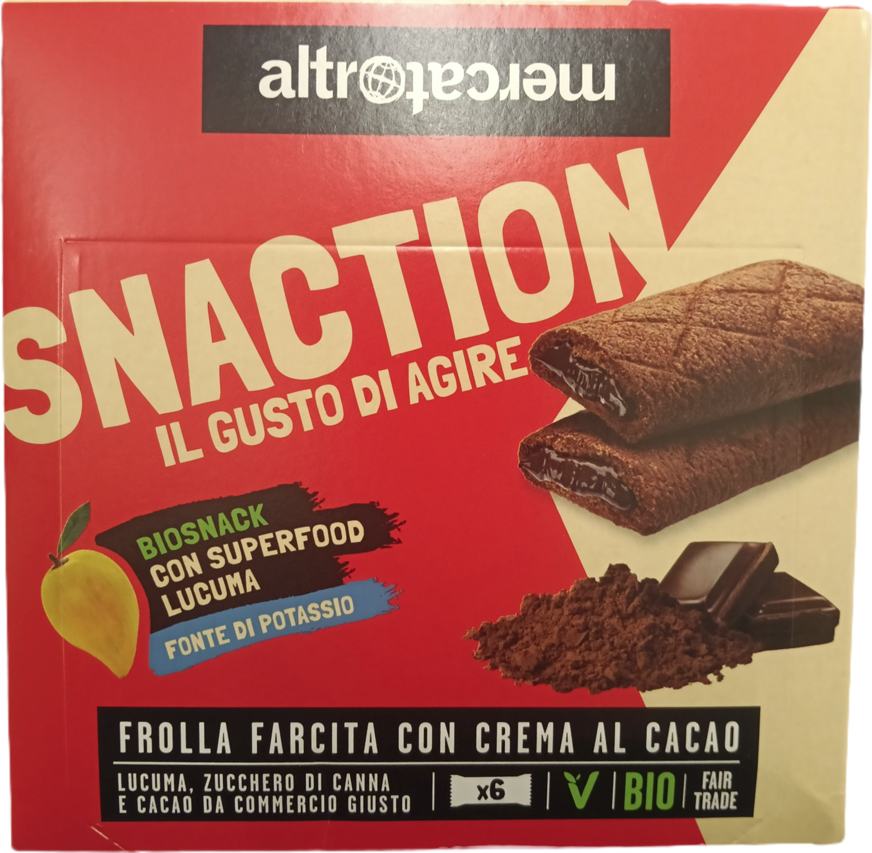 Snaction - frolla dark con crema ciocco e noccio