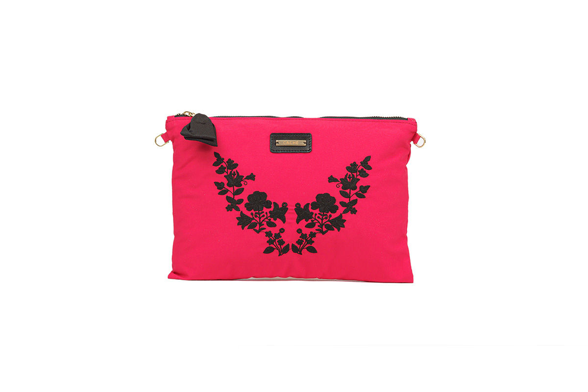 Nakışlı Kırmızı - Siyah Constance