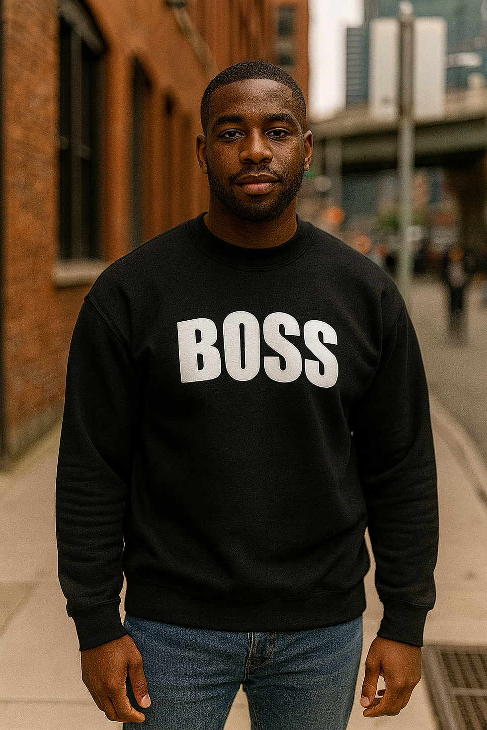Men's boss crew neck sweatshirt
