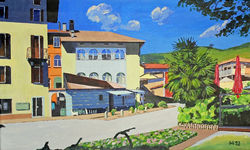 Sommerstimmung über Caslano Acryl/LW 40x65