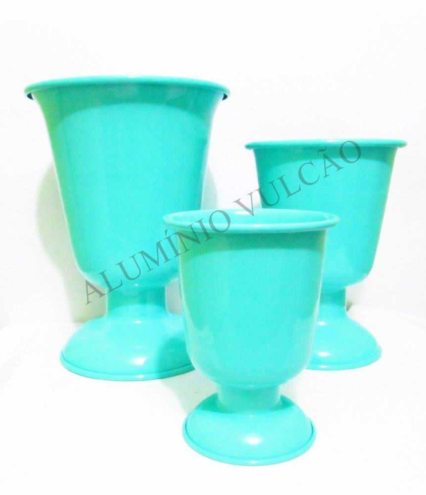 R$ 12 / 17 / 22 cada / Vaso de alumínio tiffany