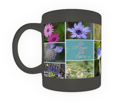 mug noir fleurs recto